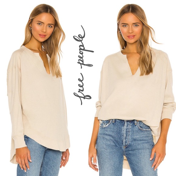 Free People We The Free Owen Thermal Long Sleeve Top - Picture 1 of 13